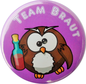 Button Team Braut lila /JGA Button